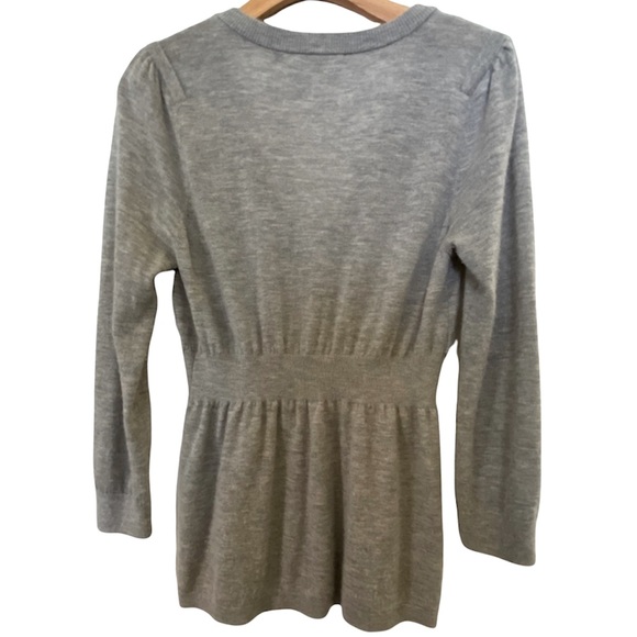VINCE Grey Cashmere Button Front Cinch Waist Cardigan Sweater Size Small - Picture 3 of 4
